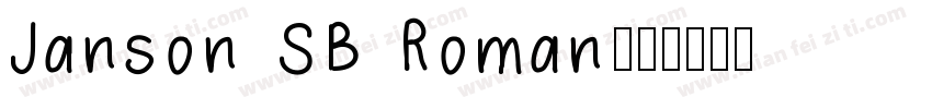 Janson SB Roman字体转换